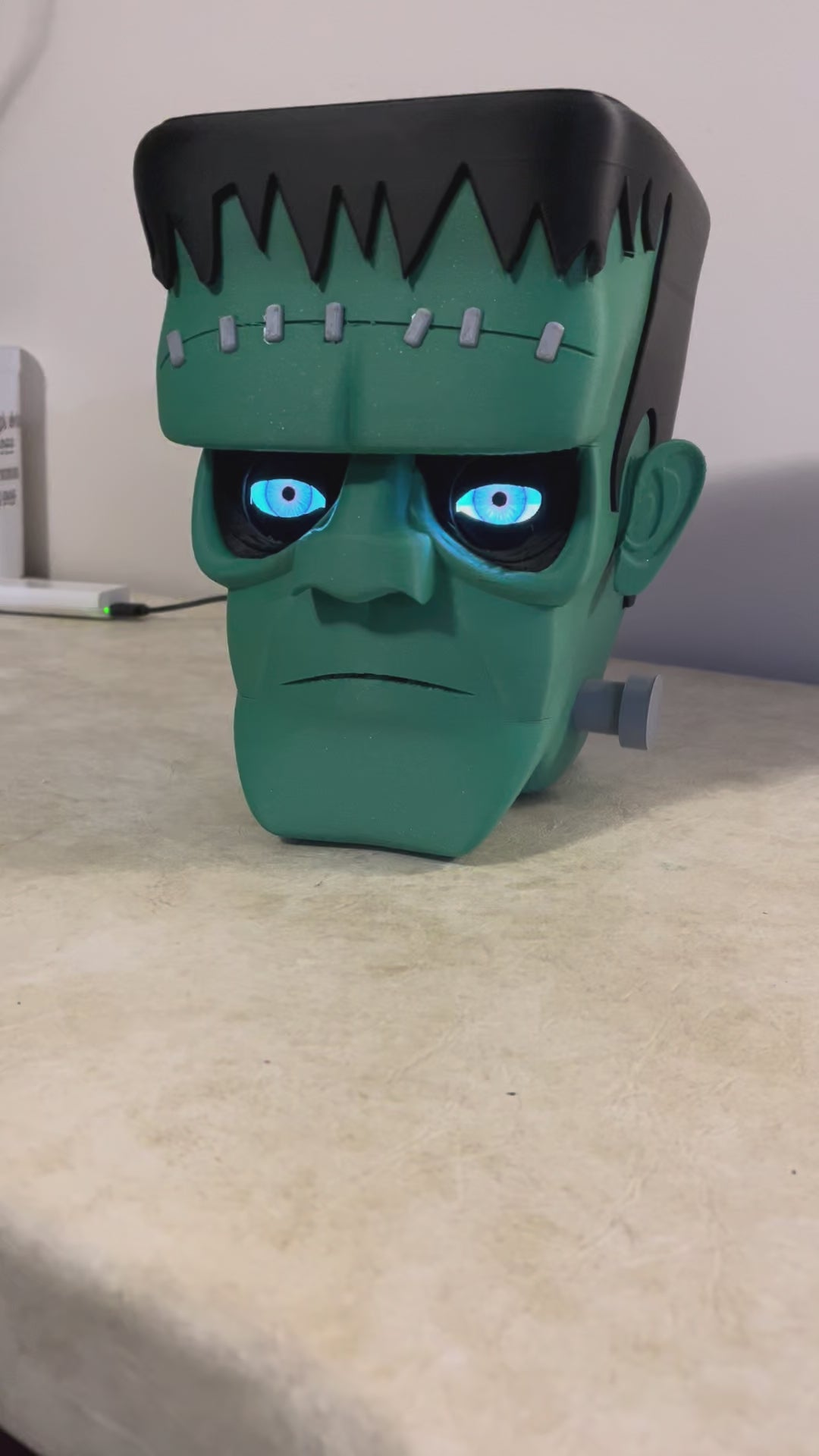 Animated Frankenstein's Monster Head